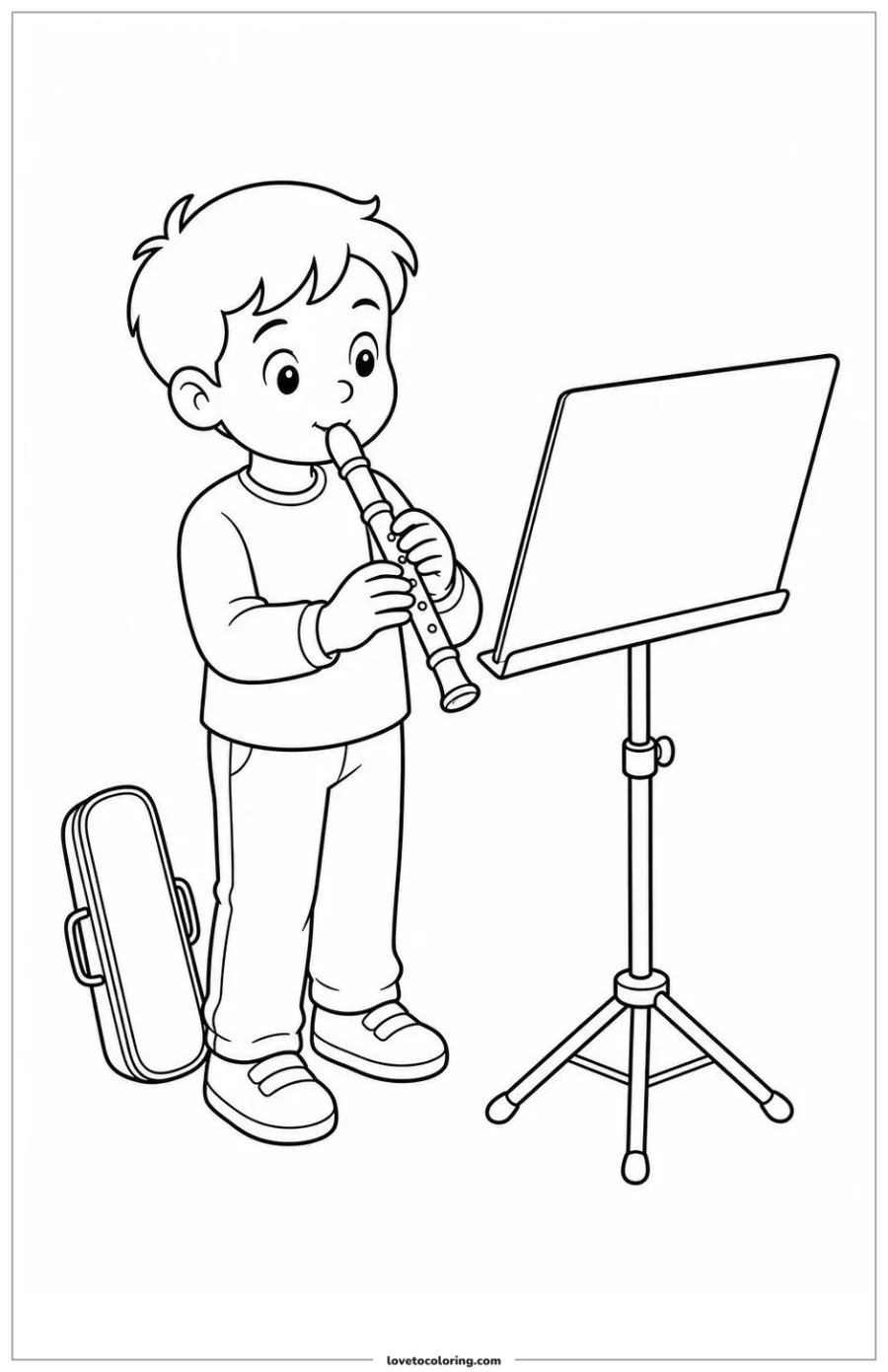 Dibujo para colorear de young musician