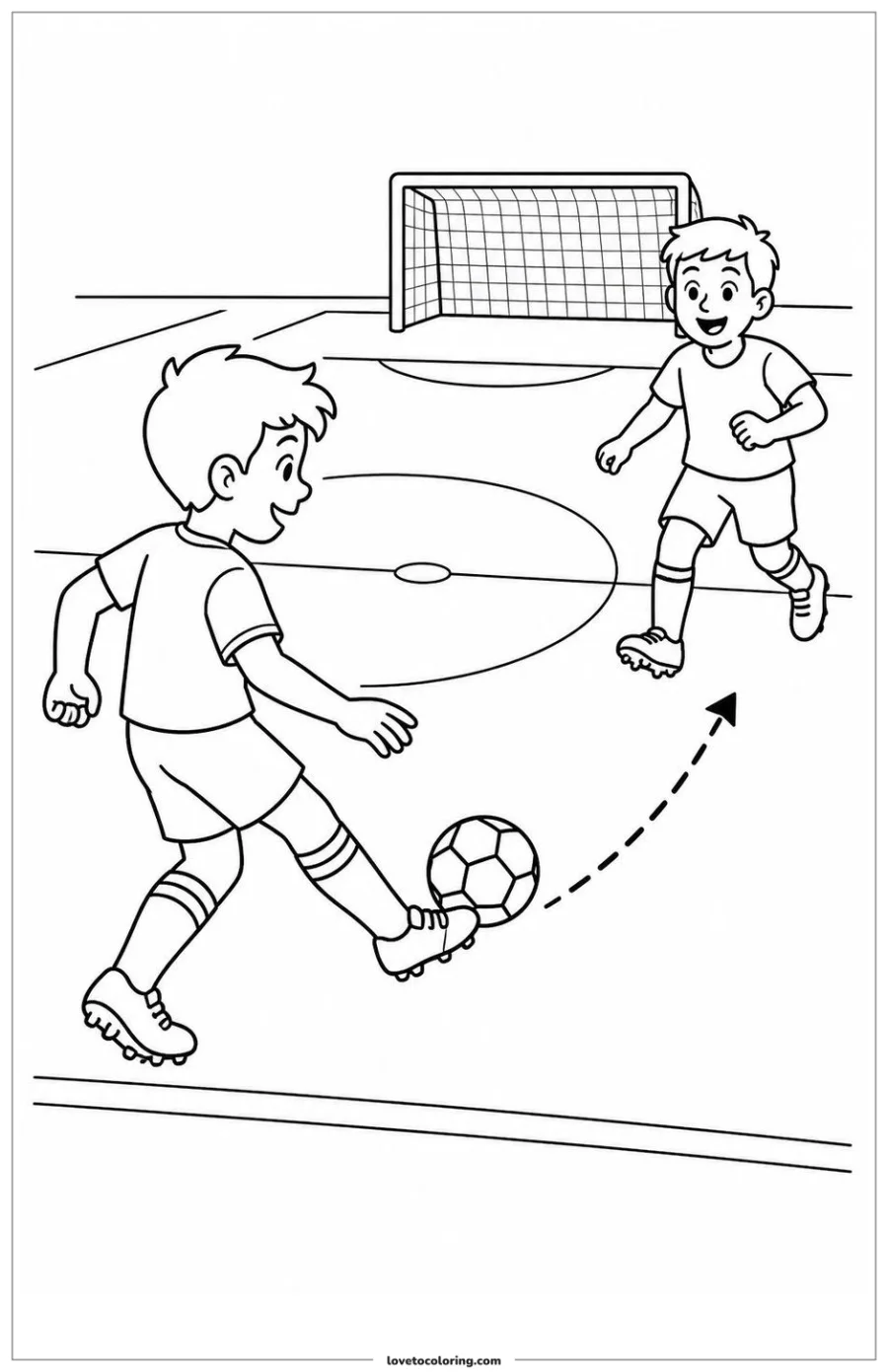 Dibujo para colorear de passing to a teammate