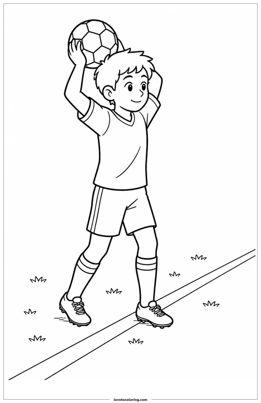 Dibujo para colorear de taking a throw in