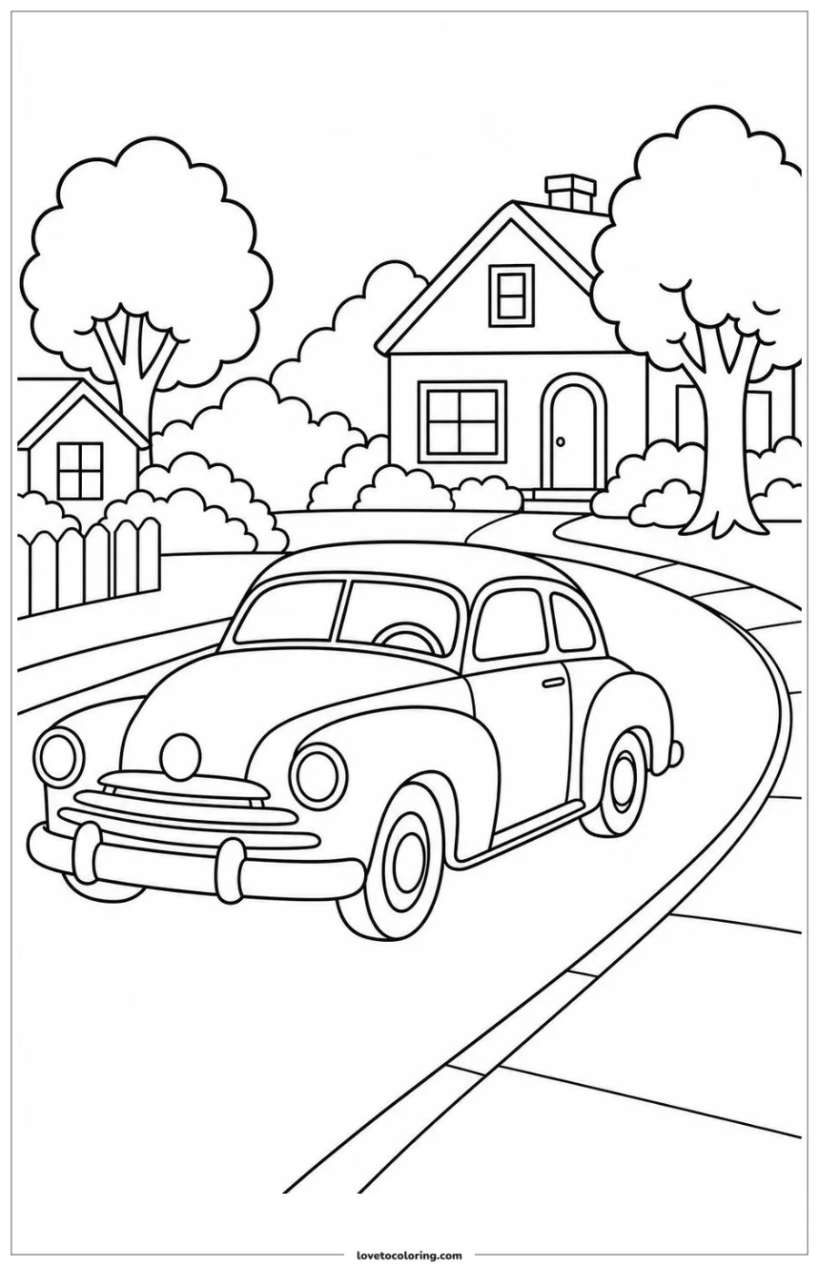Dibujo para colorear de classic car